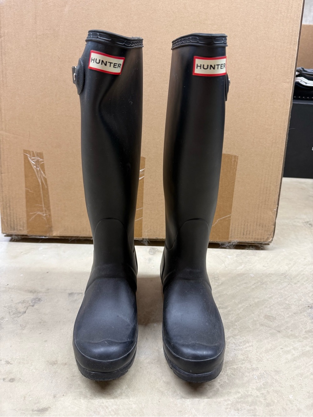 Hunter Kids/Women Tall Black Gloss Waterproof Rain Boots